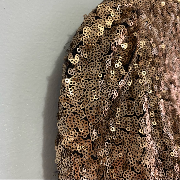 Nicole Miller Rose Gold Sequin Top - Picture 9 of 16